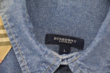 Burberry London koszula 41 L krótki rękaw denim
