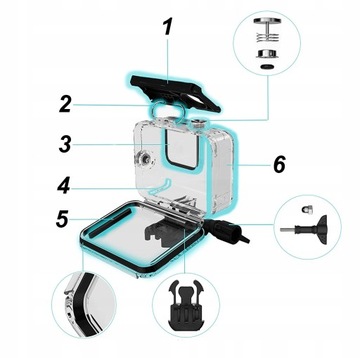 Водонепроницаемый чехол GoPro Hero 9 10 Session, 60 м