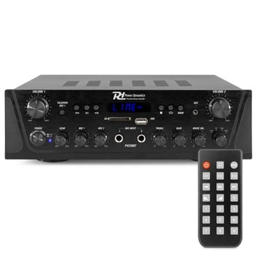 2-зонный усилитель 100 Вт USB SD BT FM светодиодный пульт дистанционного управления