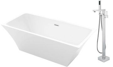 WANNA WOLNOSTOJĄCA 170 ŚNIEŻNOBIAŁA +BATERIA CHROM