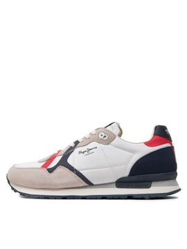 Pepe Jeans Sneakersy Brit Road M PMS40007 White 800