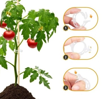 50 шт. прозрачные зажимы для растений.