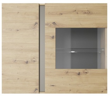 Witryna wisząca Avila dąb artisan grafit 96 cm