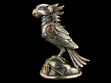 Figurka Rzeźba Statuetka STEAMPUNK PAPUGA SYGNOWANA VERONESE WU77706A4
