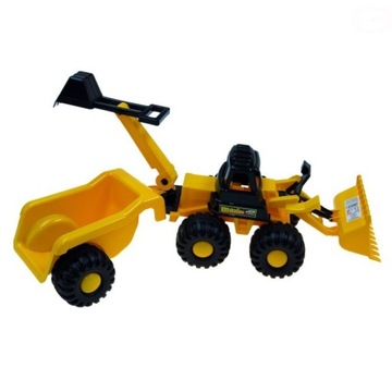 DUŻE AUTO KOPARKA MAXIMA Z PRZYCZEPĄ 78 CM PIASKU