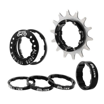 Lightweight 14T Single Speed Flywheel Adapter Cassette Set Conversion black