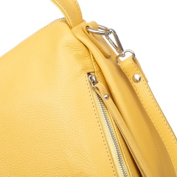 Желтая кожаная сумка Vezze Conta