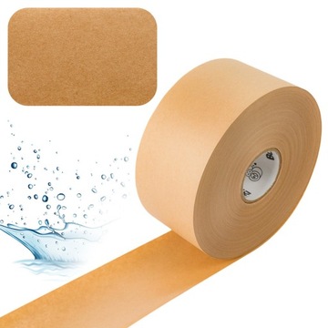 Taśma papierowa podgumowana aktywowana wodą 70mm/114m Bublaki pakowa 1szt.
