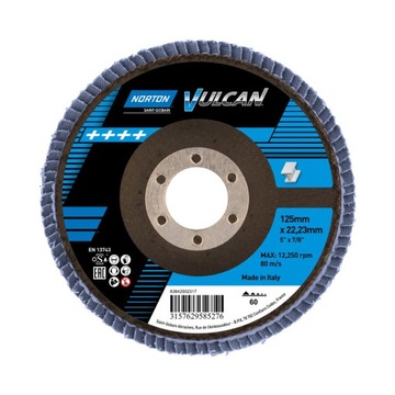 Tarcza listkowa lamelka NORTON VULCAN 125x22,23 R842 P60