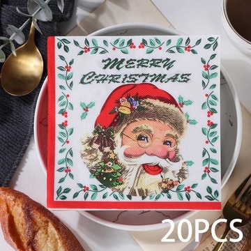 Papier stołowy Jednorazowa zastawa stołowa Dekoracyjna zastawa stołowa Koktajl Głowa Świętego Mikołaja