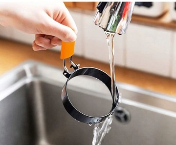 КРУГЛАЯ МЕТАЛЛИЧЕСКАЯ ФОРМА ДЛЯ ЯИЦ ФОРМА ДЛЯ ЯИЧНЫХ КОЛЬЦЕВ НЕРЖАВЕЮЩАЯ СТАЛЬ