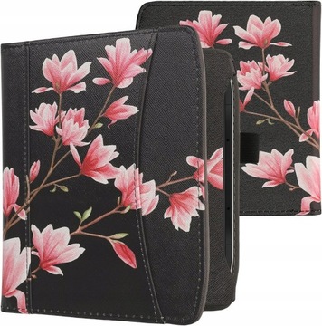ETUI POKROWIEC POCKETBOOK ERA SKÓRA PU MOTYW KWIATOWY KWIATY NA MAGNES