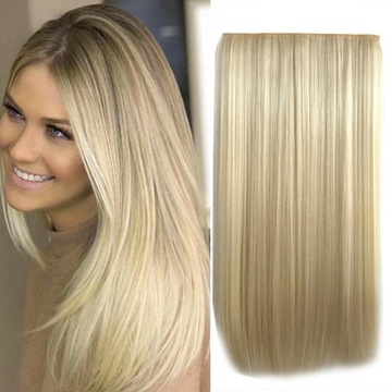 NATURALNE WŁOSY DOCZEPIANE CLIP IN ON 60CM Beżowy