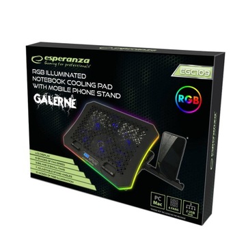 ОХЛАЖДАЮЩАЯ ПОДСТАВКА ДЛЯ НОУТБУКА со светодиодной подсветкой RGB