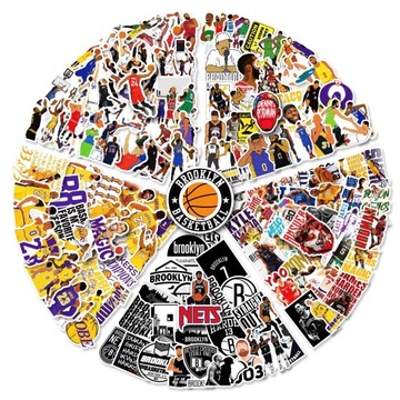 250 naklejek kolekcji NBA Combo,gwiazdy koszykówki