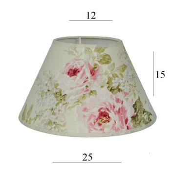 ABAŻUR do lampy lampki 3S róże 12/25 wys15 abażur różany w stylu boho