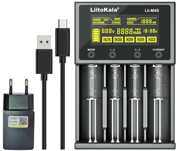 Ładowarka do baterii akumulatorów LiitoKala Lii-M4S 18650 21700 AA AAA C