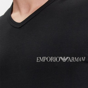 Emporio Armani t-shirt koszulka męska czarna v-neck 111849-4R717-07320 L