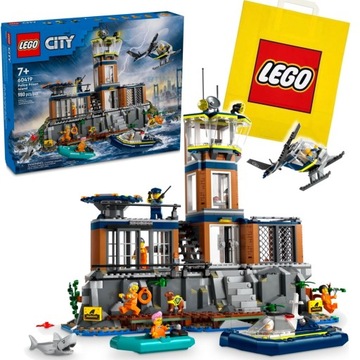 LEGO CITY 60419 Policja z Więziennej Wyspy - Więzienie + Torba prezentowa