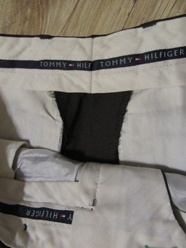TOMMY HILFIGER męskie spodnie garniturowe wełna 48