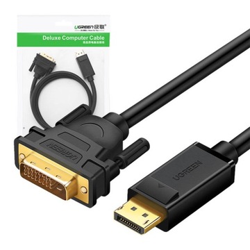 UGREEN KABEL JEDNOKIERUNKOWY WIDEO DISPLAYPORT DO DVI FULL HD 1080P 1,5M