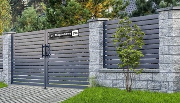 Табличка АДРЕС, МАТОВЫЙ ЧЕРНЫЙ, 12x60