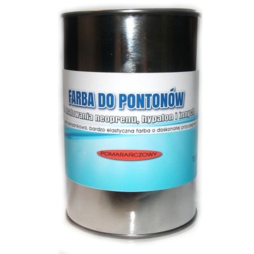 FARBA DO GUMY PONTONÓW NEOPRENU HYPALON POMARAŃCZOWA 1L