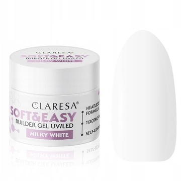 Claresa żel budujący do paznokci MILKY WHITE 12g