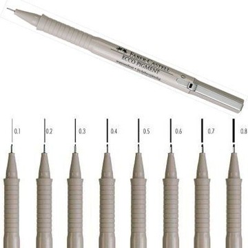 CIENKOPIS FABER-CASTELL ECCO 0.8MM CZARNY, CZARNY