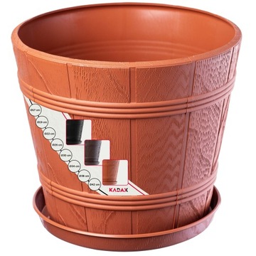 DONICZKA OSŁONKA NA KWIATY PODSTAWKA TERAKOTA 26cm