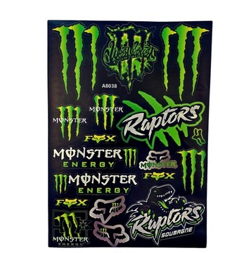 NAKLEJKI MONSTER ARKUSZ NAKLEJEK MONSTER ENERGY