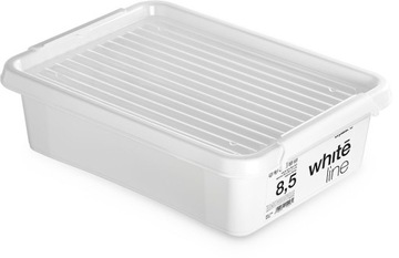 POJEMNIK 8,5L DO KUCHNI GARDEROBY ŁAZIENKI BIAŁY