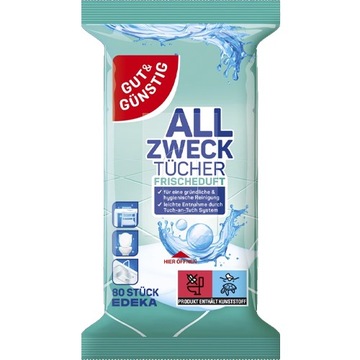 G&G Allzweck-Tucher mokre chusteczki do czyszczenia (niebieskie)