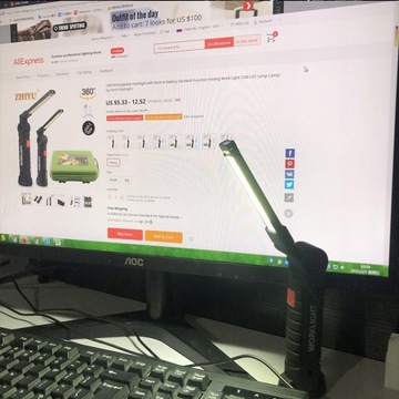 Многофункциональный складной рабочий фонарь, заряжаемый через USB.