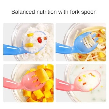 2 шт., ложка для кормления ребенка, вилка, чувствительная к температуре, обесцвечивание ребенка