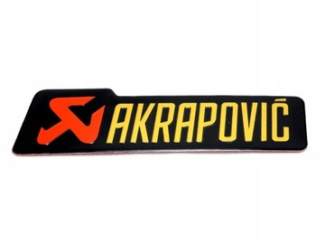 EMBLEMAT ALU AKRAPOVIC NAKLEJKA WYDECH TŁUMIK LONG