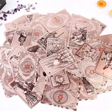 НАБОР КЛАССИЧЕСКИХ КАРТ ТАРО ГАДАНИЕ ТАРО СОЛНЦЕ ЗОЛОТАЯ ФОЛЬГА 78 КАРТ ПВХ