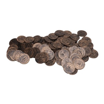 100 SZT. PLASTIKOWE ZABAWKI PROP MONETY PIRACKI SKARB