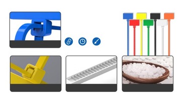 Красочные кабельные этикетки 100 нейлоновых полос 100 шт.