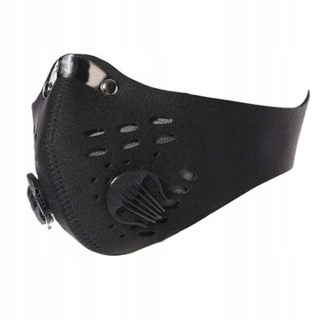 MASKA ANTYSMOGOWA SPORTOWA PRZECIWPYŁOWA + FILTRY HEPA PM2,5 CE PREMIUM