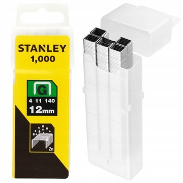 Скобы тип G, 4/11/140, 12 мм, 1000 шт, Stanley