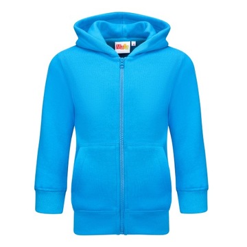 FBK04 r. 98/104 MODNA DZIECIĘCA BLUZA DRESOWA Z KAPTUREM ROZPINANA