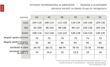 Elegancki Kombinezon LEKKO BŁYSZCZĄCY NA WESELE Plus Size (44-54) 50 5XL