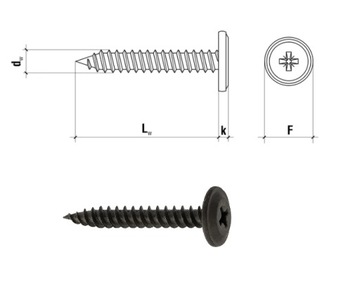 Саморезы ЧЕРНЫЕ WPF 4,2х13мм 1000шт.