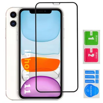 SZKŁO HARTOWANE 9H do iPHONE 11 / XR SZYBKA OCHRONNA 5D na CAŁY EKRAN
