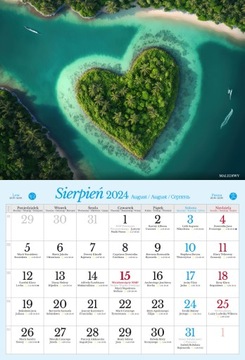 Kalendarz 2024 ścienny planszowy EGZOTYCZNE KRAJOBRAZY