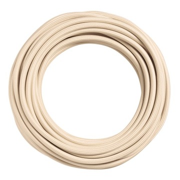 Przewód w oplocie kabel 3x0,75 ECRU 5m