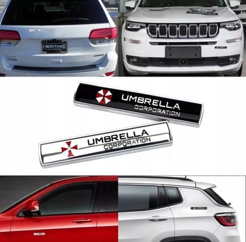 Эмблема корпорации Umbrella, металлическая наклейка на автомобиль