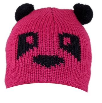 CZAPKA PANDA PODWóJNA POMPONY 56 CM