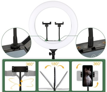 Светодиодная кольцевая лампа RING, большой штатив 45 см, 200 Вт, штатив для макияжа, селфи-тату